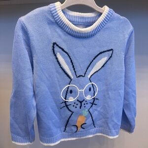 Toddler Boy Blue Bunny Sweater 2T Easter / Spring